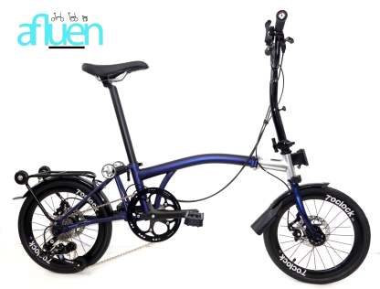 Bicicleta plegable Avro Foldie – 16 pulgadas, 9 velocidades, freno de disco