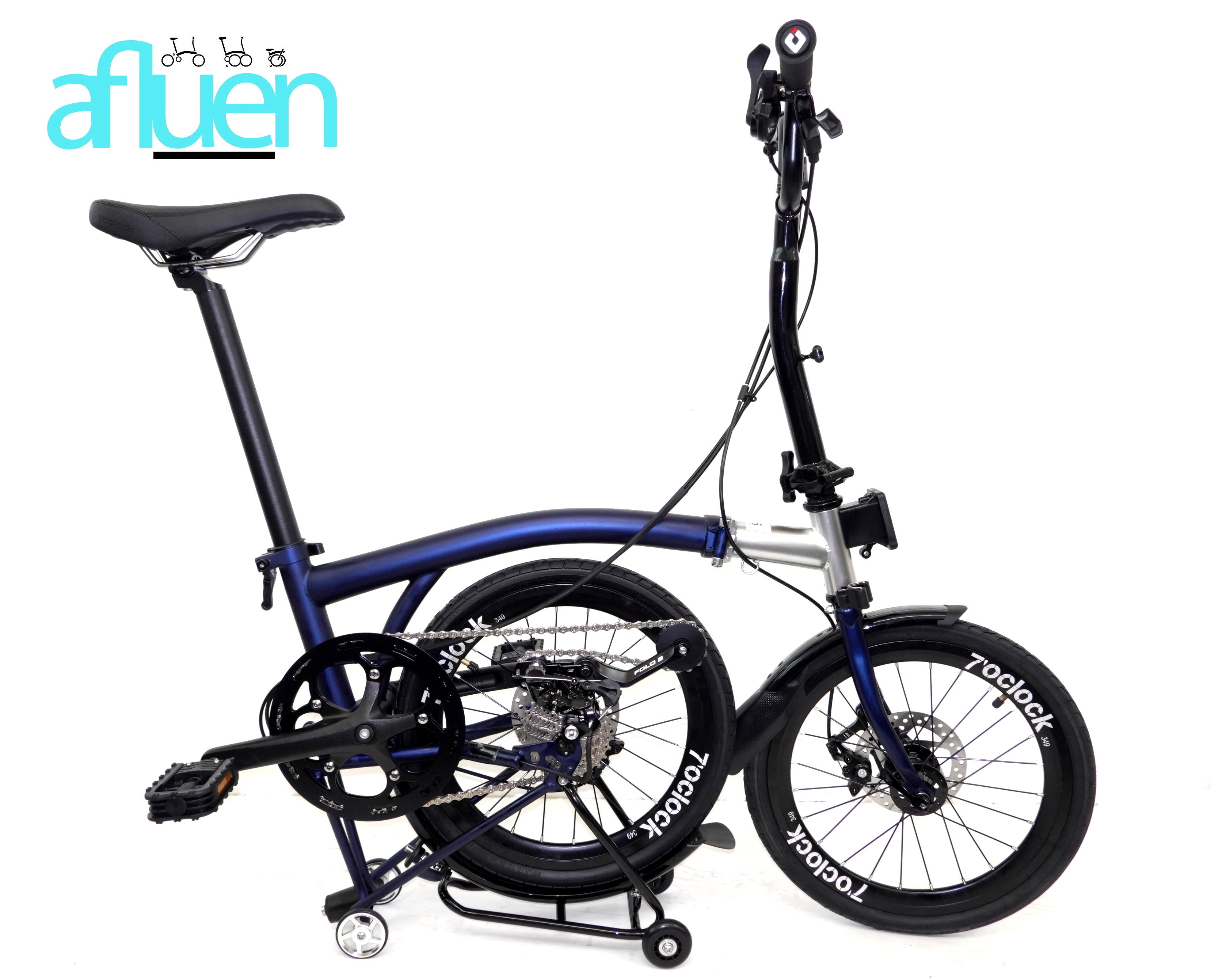 Bicicleta plegable Avro Foldie – 16 pulgadas, 9 velocidades, freno de disco