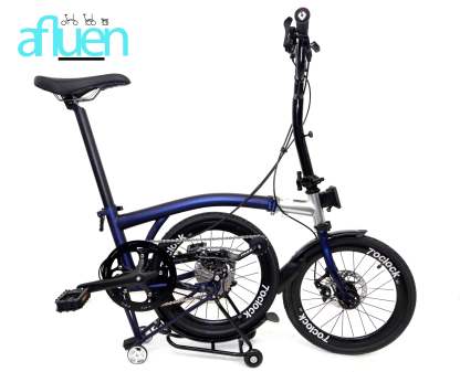 Bicicleta plegable Avro Foldie – 16 pulgadas, 9 velocidades, freno de disco