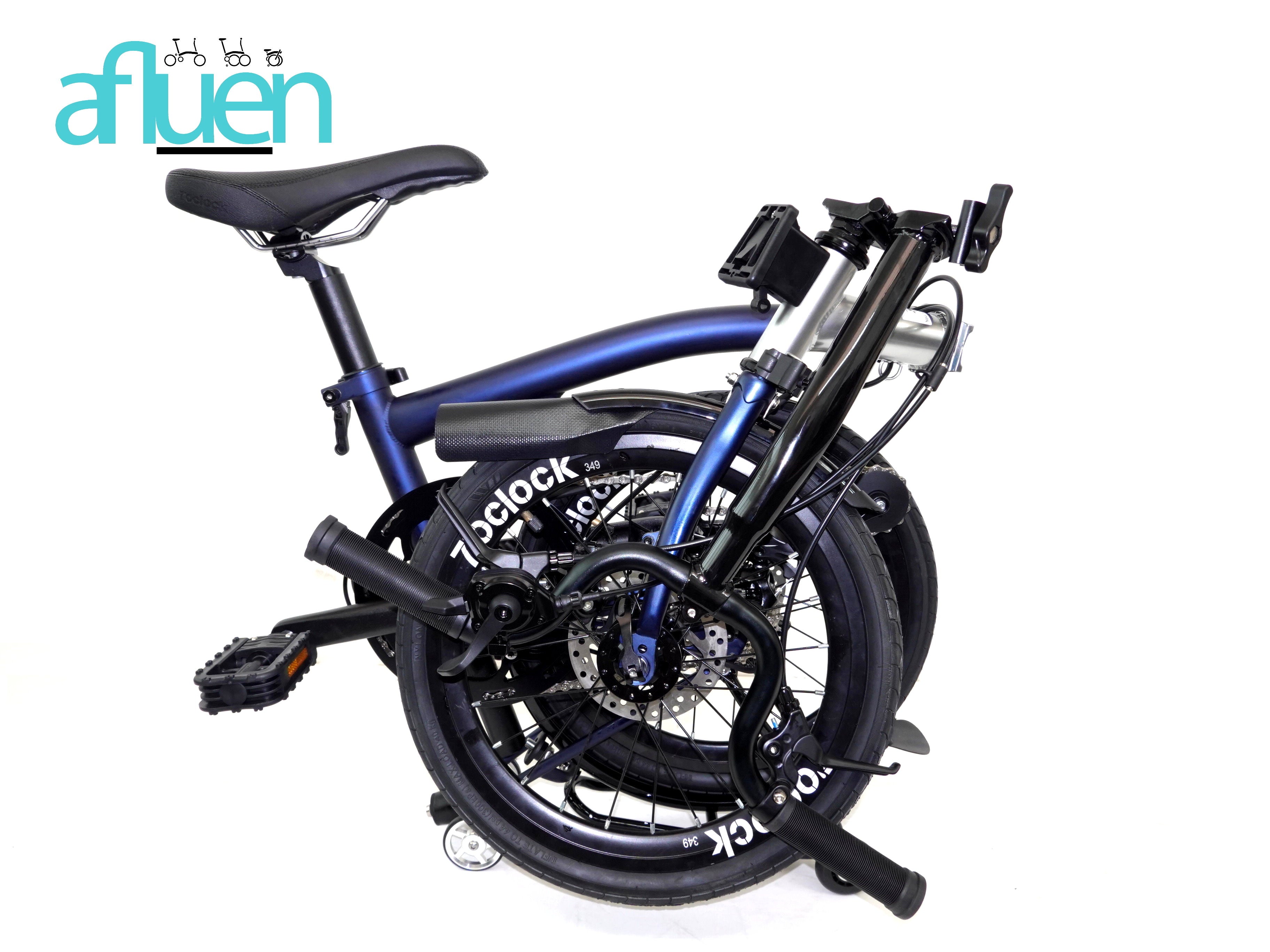 Bicicleta plegable Avro Foldie – 16 pulgadas, 9 velocidades, freno de disco
