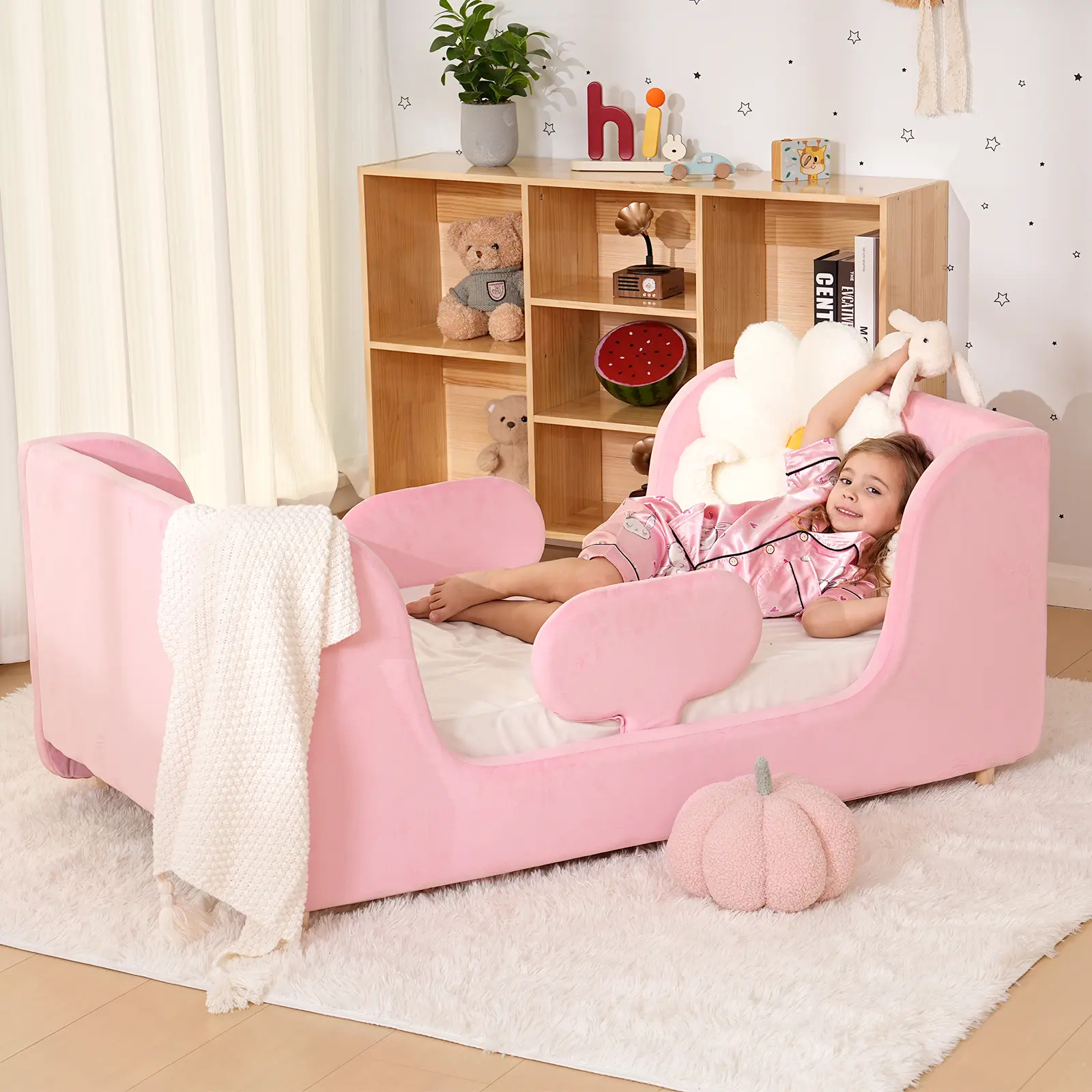 Estructura de cama para niños pequeños Lilypelle con barrera de seguridad adicional