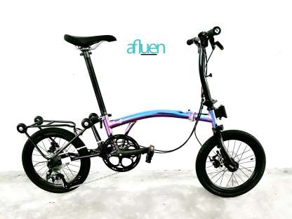 Bicicleta plegable Avro Foldie – 16 pulgadas, 9 velocidades, freno de disco
