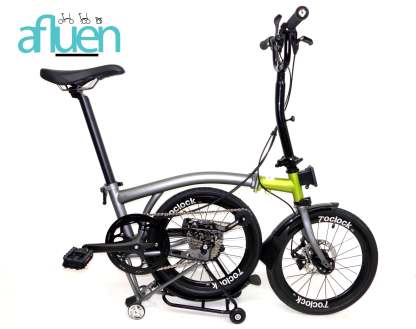 Bicicleta plegable Avro Foldie – 16 pulgadas, 9 velocidades, freno de disco