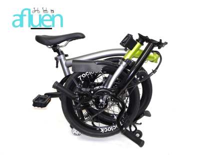 Bicicleta plegable Avro Foldie – 16 pulgadas, 9 velocidades, freno de disco