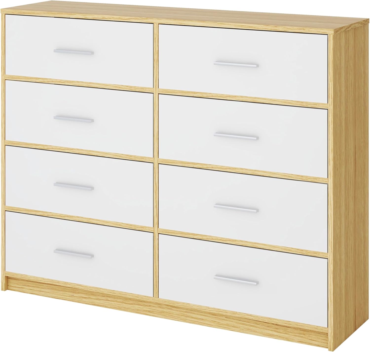 MU:4LIFE Cómoda Elegancia De 6 Cajones, Almacenamiento para Hogar Y Oficina, Organizador Cajonera De Estructura Madera y Cajones De Tela No Tejida y Cubiertas De MDF (Negro y Madera, 6 Cajones)