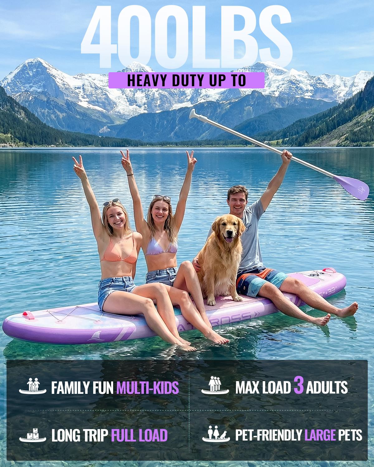 [DealsForYouDays] 10'6''x33'' Inflatable Stand Up Paddleboard, 400lbs Extra Wide SUP with Anti-Slip EVA Deck, Premium Accessories Kit, Stable for Yoga, Fishing summergarden