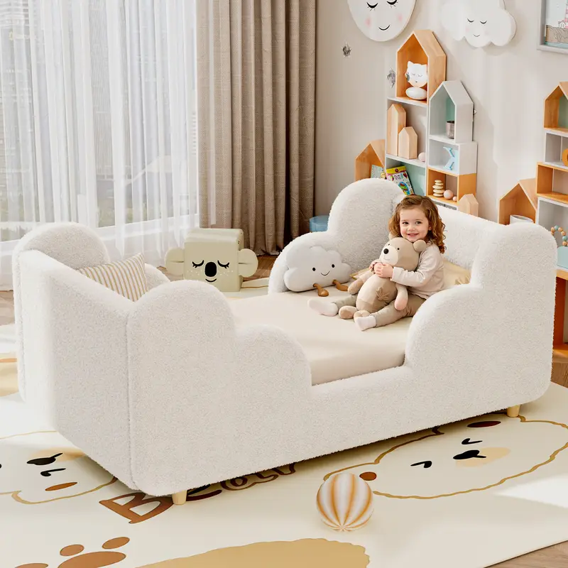 Estructura de cama para niños pequeños Lilypelle con barrera de seguridad adicional