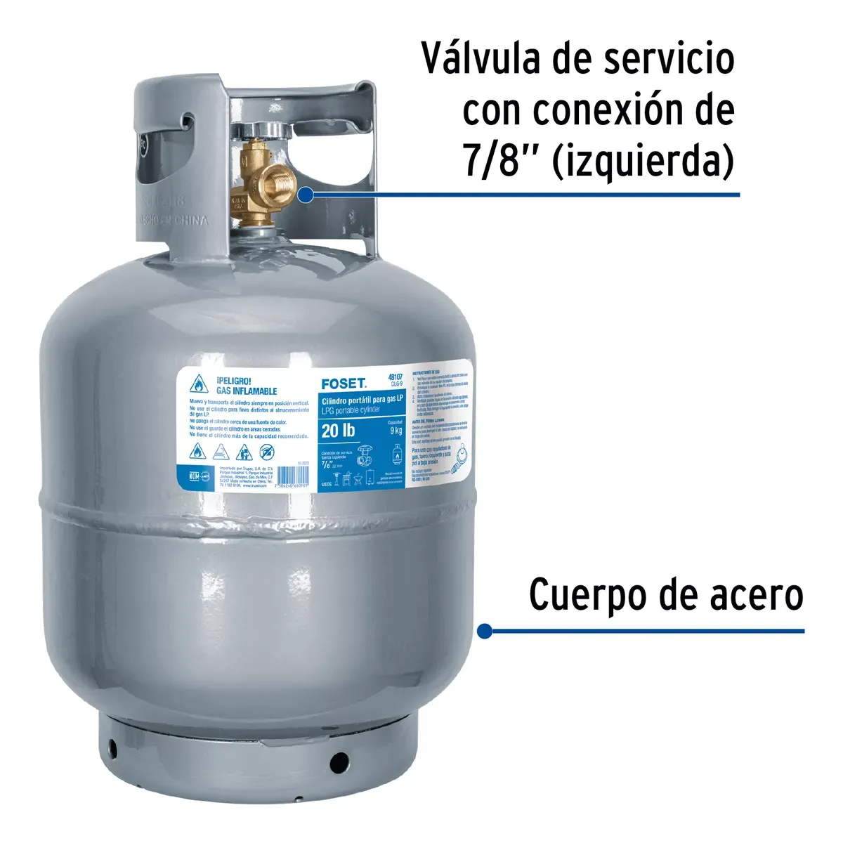 Kit Parrilla De 4 Quemadores, Tanque De Gas 9 Kg Y Regulador