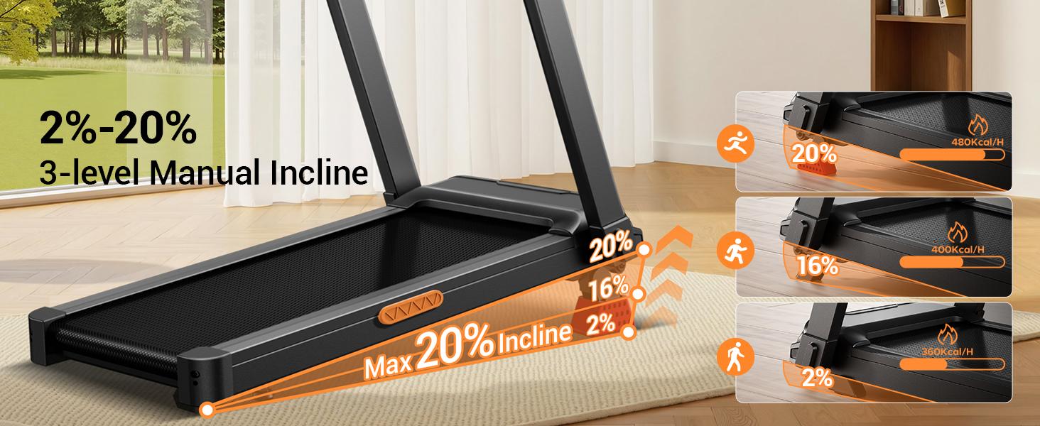 UMAY 20% Incline Treadmills for Home, Foldable Treadmill with Handles, 3.5HP Quiet Brushless Motor, 400LB Capacity & 8.7MPH Max Speed & Intuitive Large Touch Screen walking pad summerwins