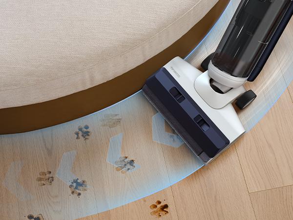Tineco iFLOOR 5 Breeze Complete Wet Dry Vacuum/Floor Washer, One-Step Cleaning for Hard Floors, Edge Clean, Auto Self-Cleaning, Lightweight & Cordless Design, Blue