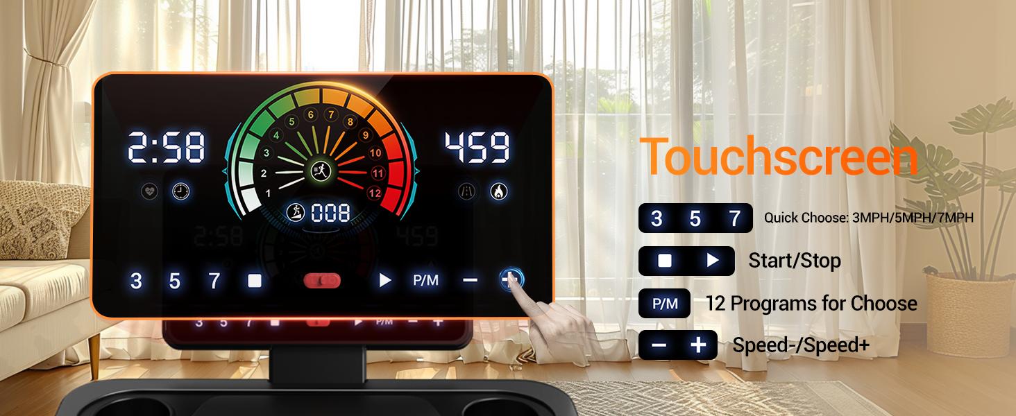 UMAY 20% Incline Treadmills for Home, Foldable Treadmill with Handles, 3.5HP Quiet Brushless Motor, 400LB Capacity & 8.7MPH Max Speed & Intuitive Large Touch Screen walking pad summerwins