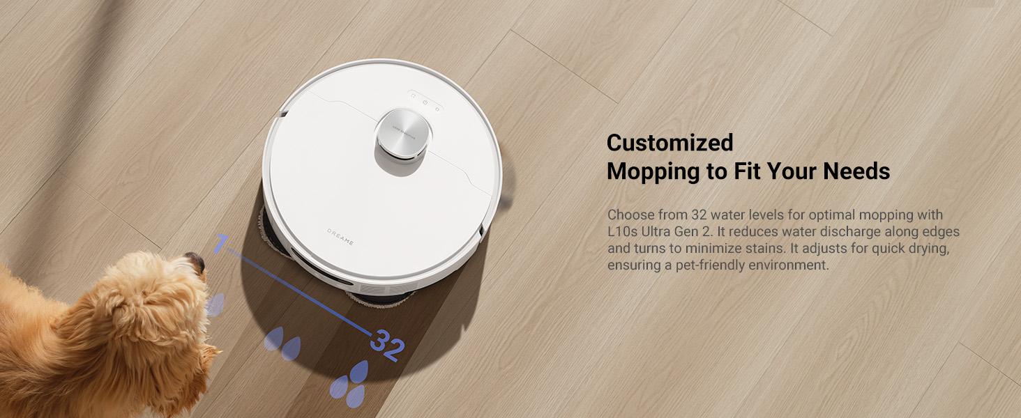 【New Arrivals】DREAME L10s Ultra Gen 2 Robot Vacuum and Mop, 10,000Pa Suction, MopExtend Tech, All-in-One Base Station, 75 Days Auto-Empty, Mop Self-Washing&Drying, Smart Obstacle Avoidance, Carpet Cleaning