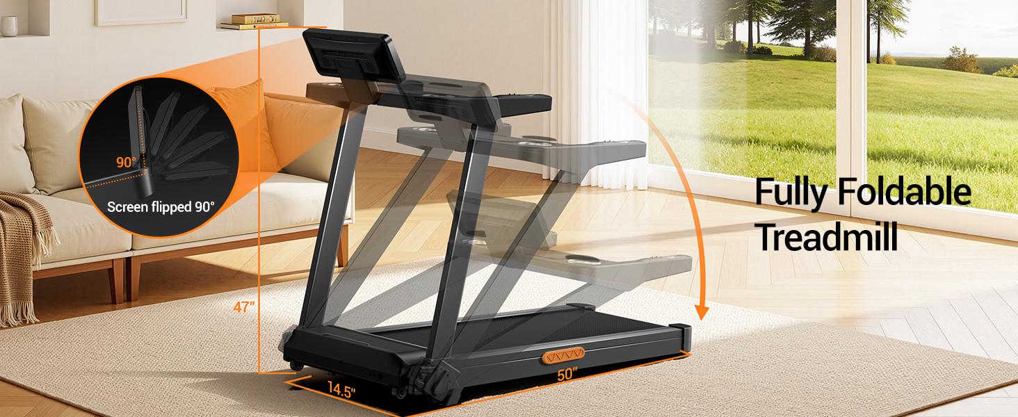 UMAY 20% Incline Treadmills for Home, Foldable Treadmill with Handles, 3.5HP Quiet Brushless Motor, 400LB Capacity & 8.7MPH Max Speed & Intuitive Large Touch Screen walking pad summerwins