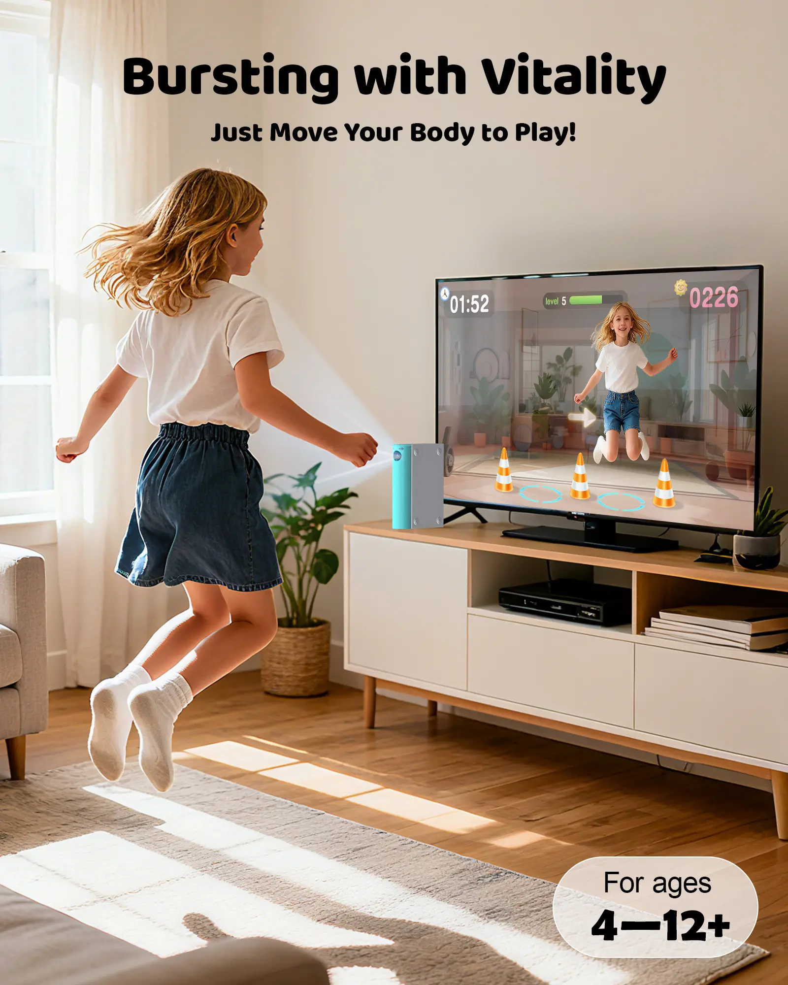 Consola de juegos de realidad aumentada (AR) para niños y actividades familiares en interiores | Edades de 3 a 12 años