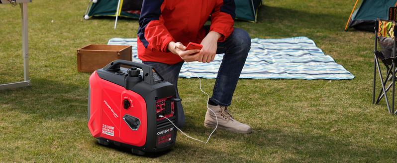 (Storm-Ready)Powersmart 2500W Inverter Gas Generator ,39-Pound RV Ready Outdoor Generator, Parallel Capability, Quiet Generator for Home Use,Camping,Low Fuel Consumption,Portable,Quiet Operation,Outdoor Use, Hurricane,Emergency(HB5020 HB5020C)