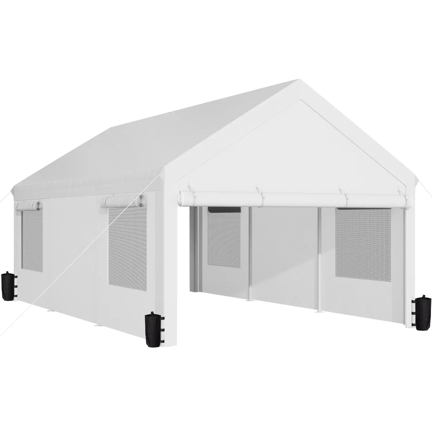 Toldo portátil para coche Walsunny de 3x6 metros (10x20 pies) de alta resistencia para garaje.