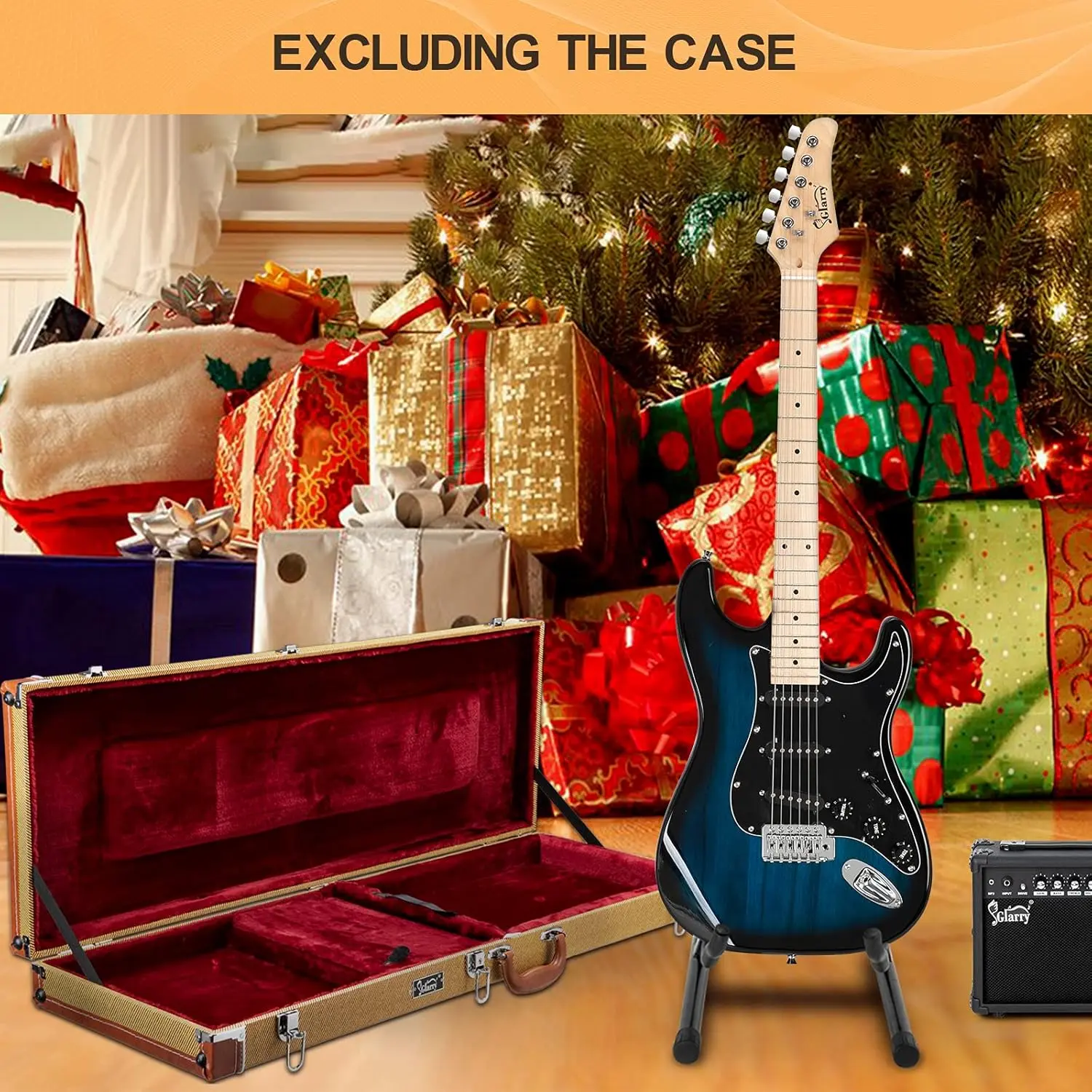 Guitarra eléctrica Glarry de tamaño normal con amplificador de 20 W y accesorios