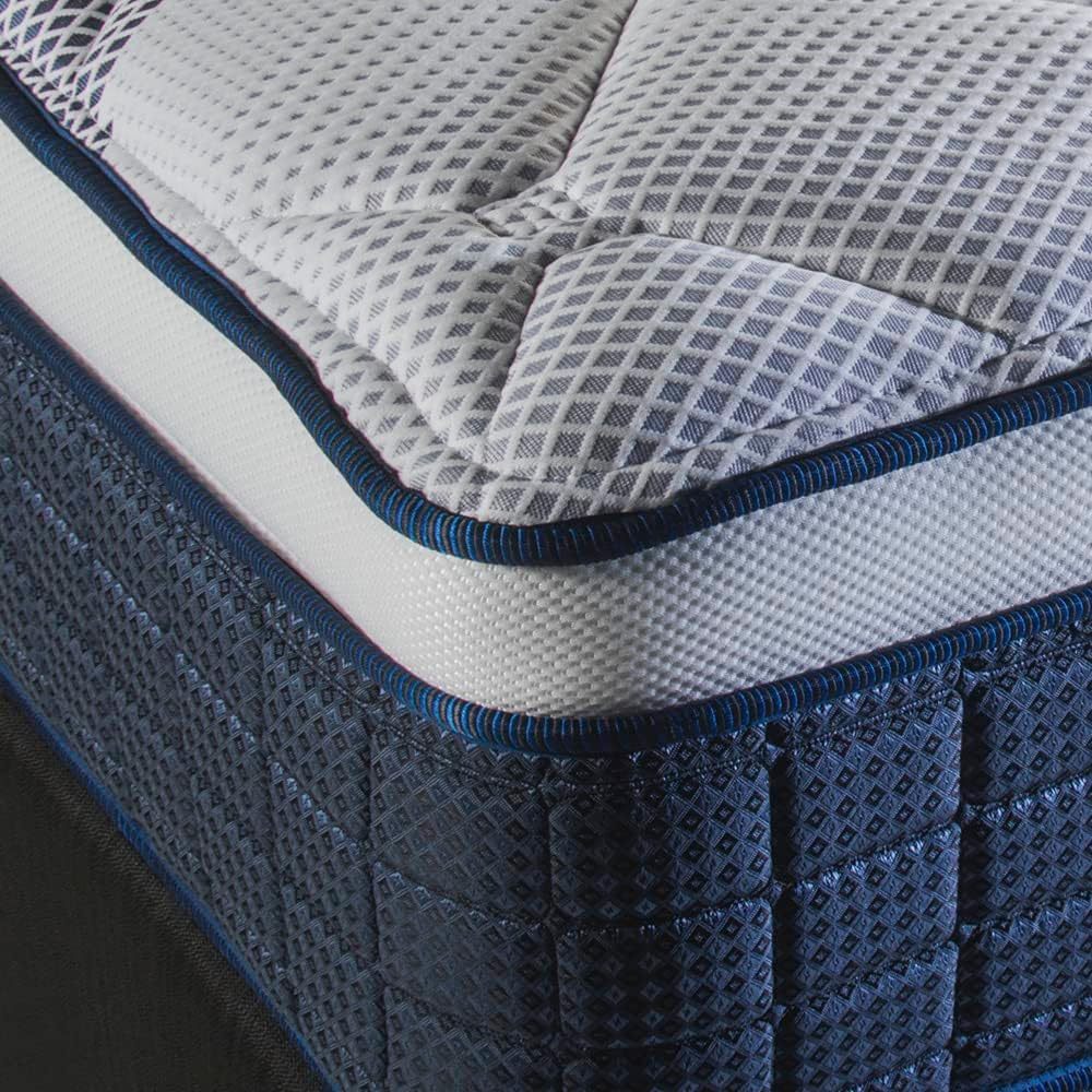 America| Colchon + Box| Individual| Halston| Sistema BONNELL| Ortopedico| Confort Medio| Hipoalergénico y Anti ácaros| 32 cm. de Altura| Garantía 5 años