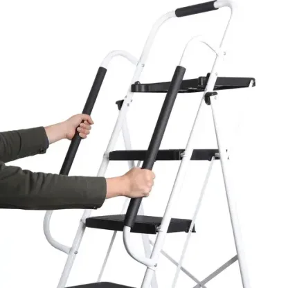 Escalera plegable de acero Summerwins de 5, 4 o 3 peldaños con escalones anchos antideslizantes