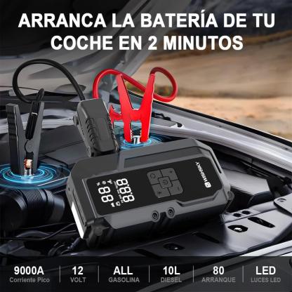 9000a Cargador Batería Carro Con Compresor Portátil Aire Arrancador Baterías De Carro Para Compresor Portátil Auto 12v Cargador De Baterías De Auto De Moto, Herramienta Moto Y Carro