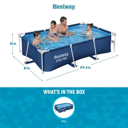 Piscina rectangular Bestway Steel Pro de 8,5' x 67' x 24'