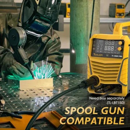 [fathersdaygift] TOOLIOM 200A Aluminum MIG Welder, 5-in-1 MIG/Flux MIG/Lift TIG/Stick/Spool Gun, 110/220V Dual Voltage Multifunctional Welding Machine