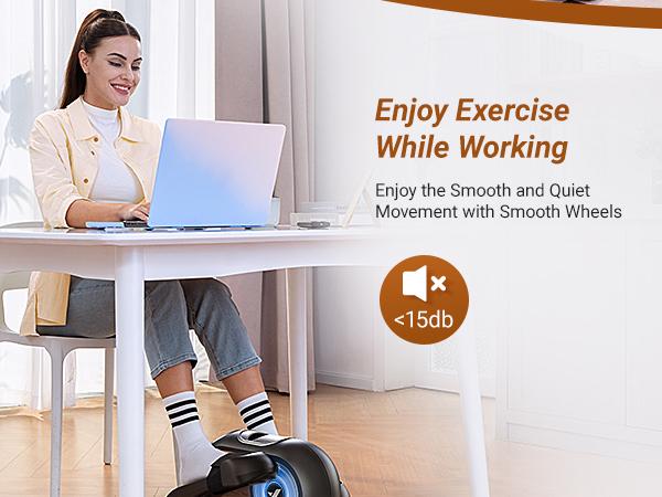 Merach Under Desk Elliptical Machine, Electric Seated Pedal Leg Exerciser for Seniors with Remote Control, 12-Speed Manual & Auto Modes, Anti-Slip Quiet Portable Design for Home Office Fitness Training Summervibes