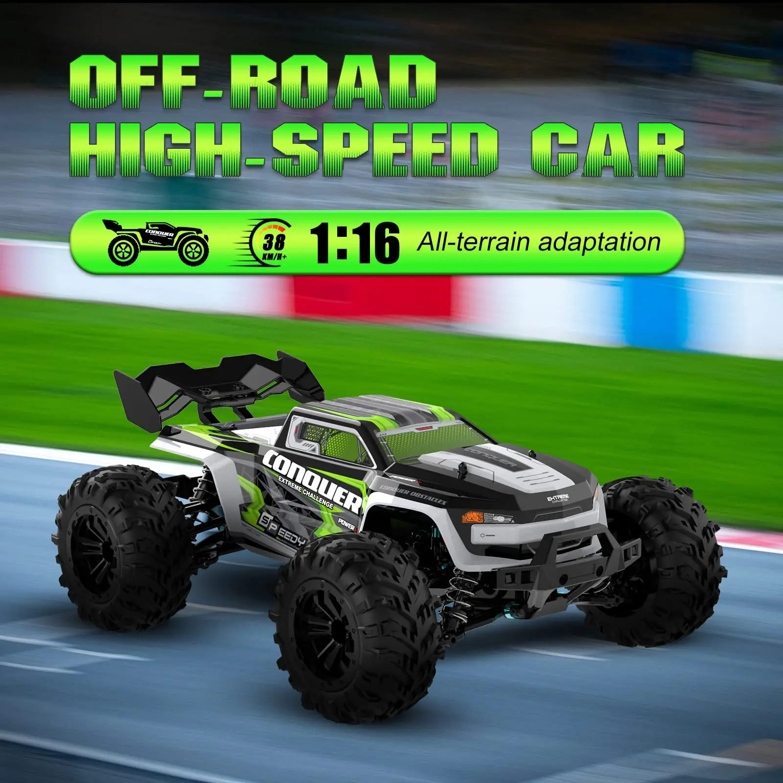 Camión todoterreno RC escala 1:16, 50 km/h: perfecto para niños