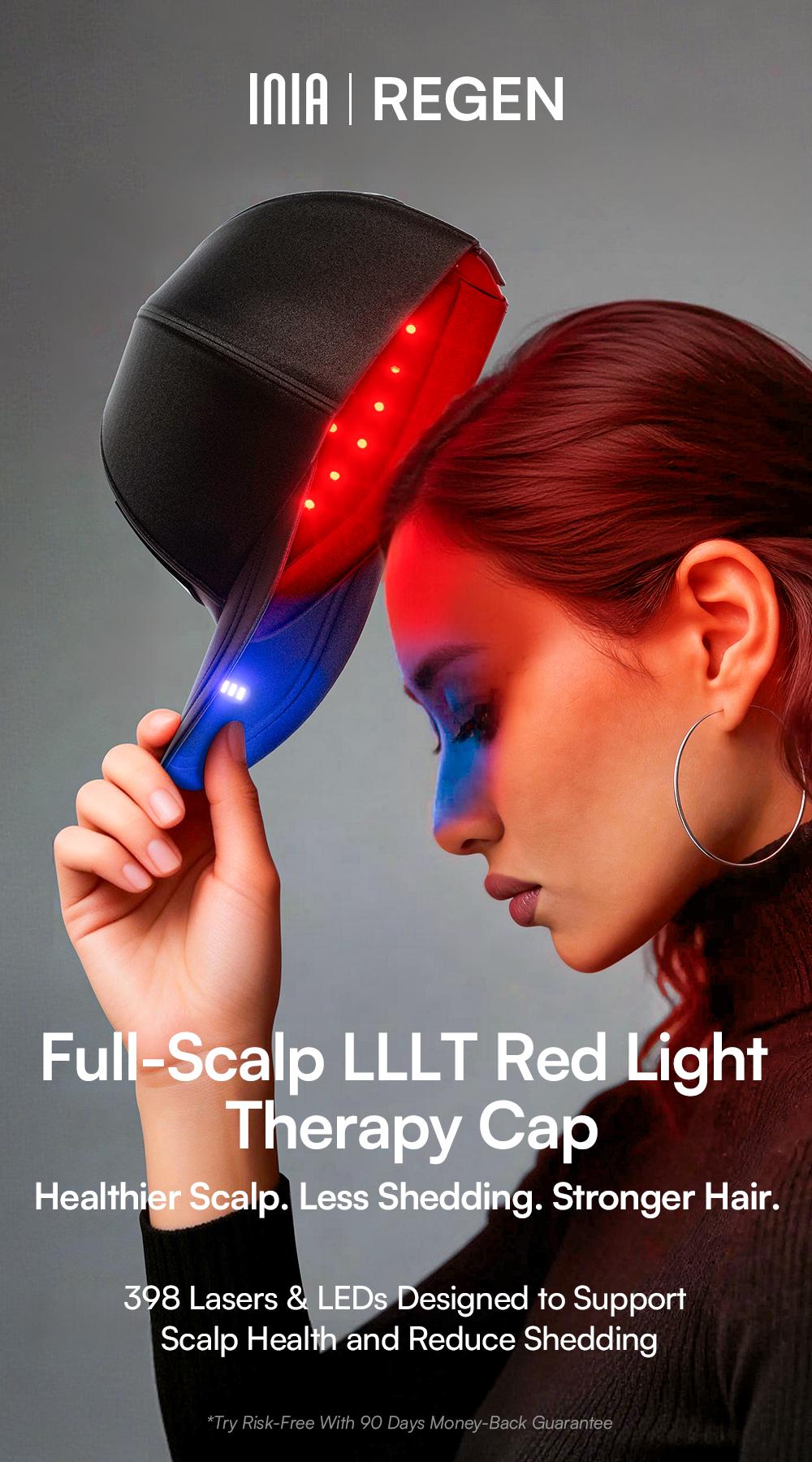 INIA REGEN Laser Hair Growth Cap, Help Reduce Shedding & Support Thicker Hair | 398 Lasers & LEDs Full-Scalp Red Light Therapy, Blue Light Scalp Care, Wireless & Portable,Summer Beauty Gift Ideas INIA REGEN Laser Hair Growth Cap, Help Reduce Shedding & Support Thicker Hair | 398 Lasers & LEDs Full-Scalp Red Light Therapy, Blue Light Scalp Care, Wireless & Portable,Summer Beauty Gift Ideas