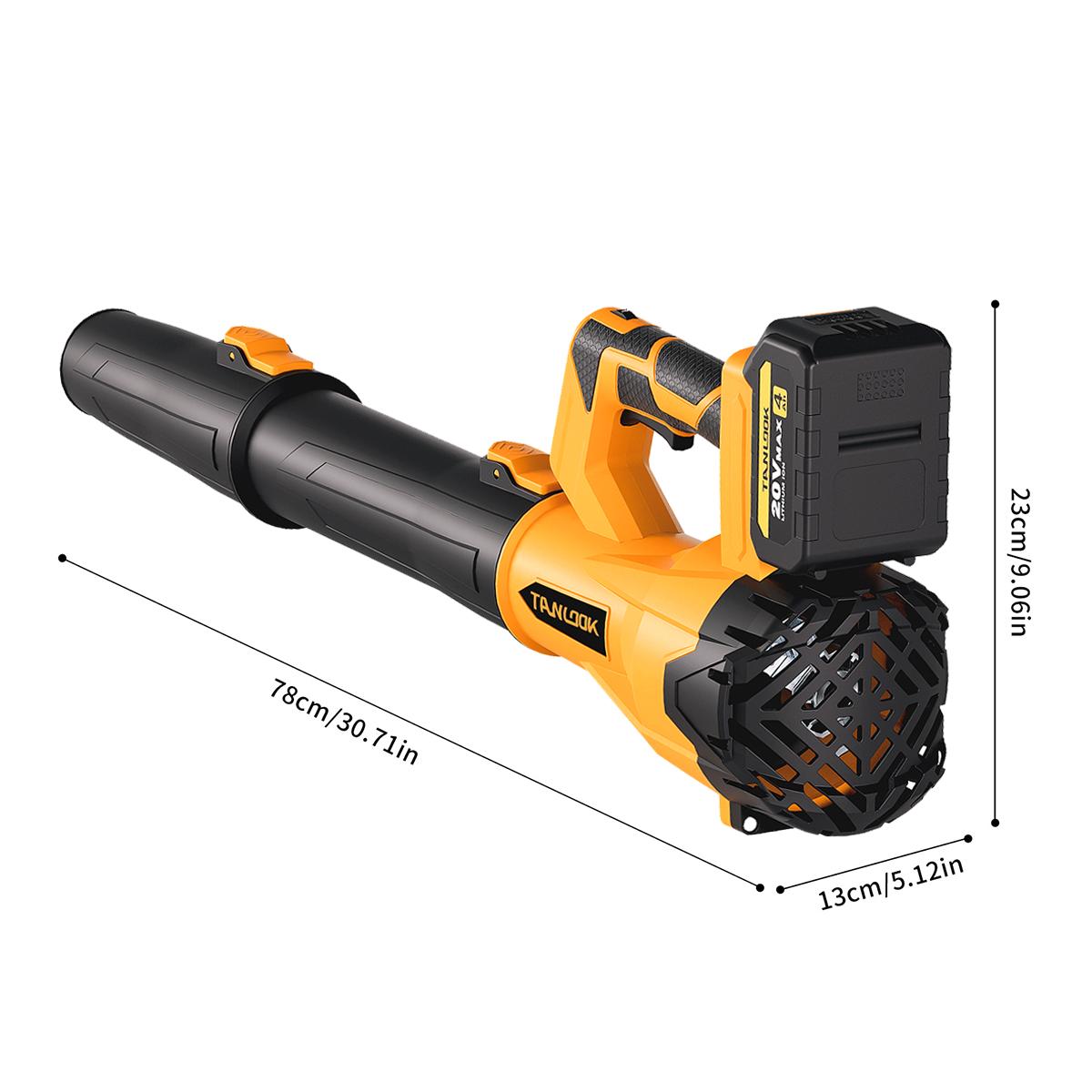 TANLOOK High-Power Electric Leaf Blower - 580 CFM 160 MPH, 2&times;4Ah Batteries Included, Speed Adjustable - High Airflow for Blowing Leaves & Snow - Ideal Garden Tool for Autumn/Winter Care HC1