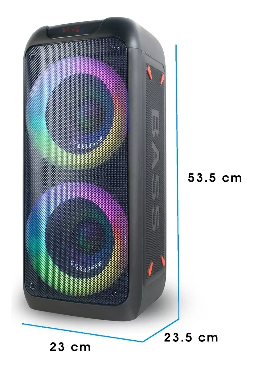 Bocina Portatil Bluetooth Steelpro Nebula Negro Suspension de Aire