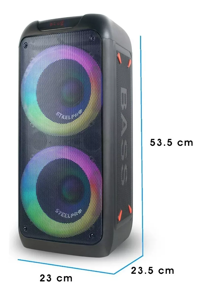 Bocina Portatil Bluetooth Steelpro Nebula Negro Suspension de Aire