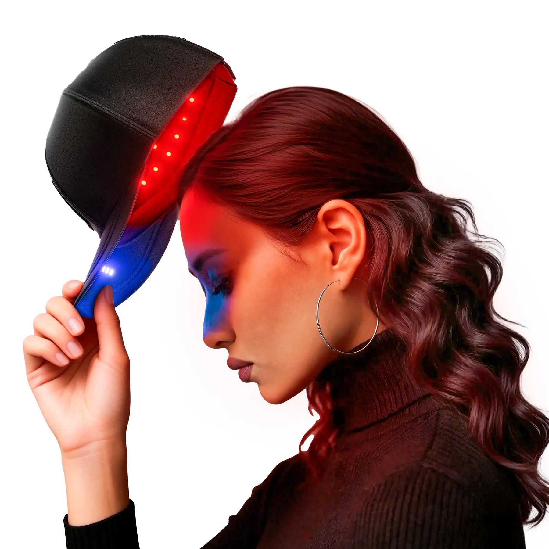 Gorro láser para el crecimiento del cabello INIA REGEN: ayuda a reducir la caída del cabello y favorece un cabello más grueso | 398 láseres y LED: terapia de luz roja para todo el cuero cabelludo, cuidado del cuero cabelludo con luz azul, inalámbrico y po