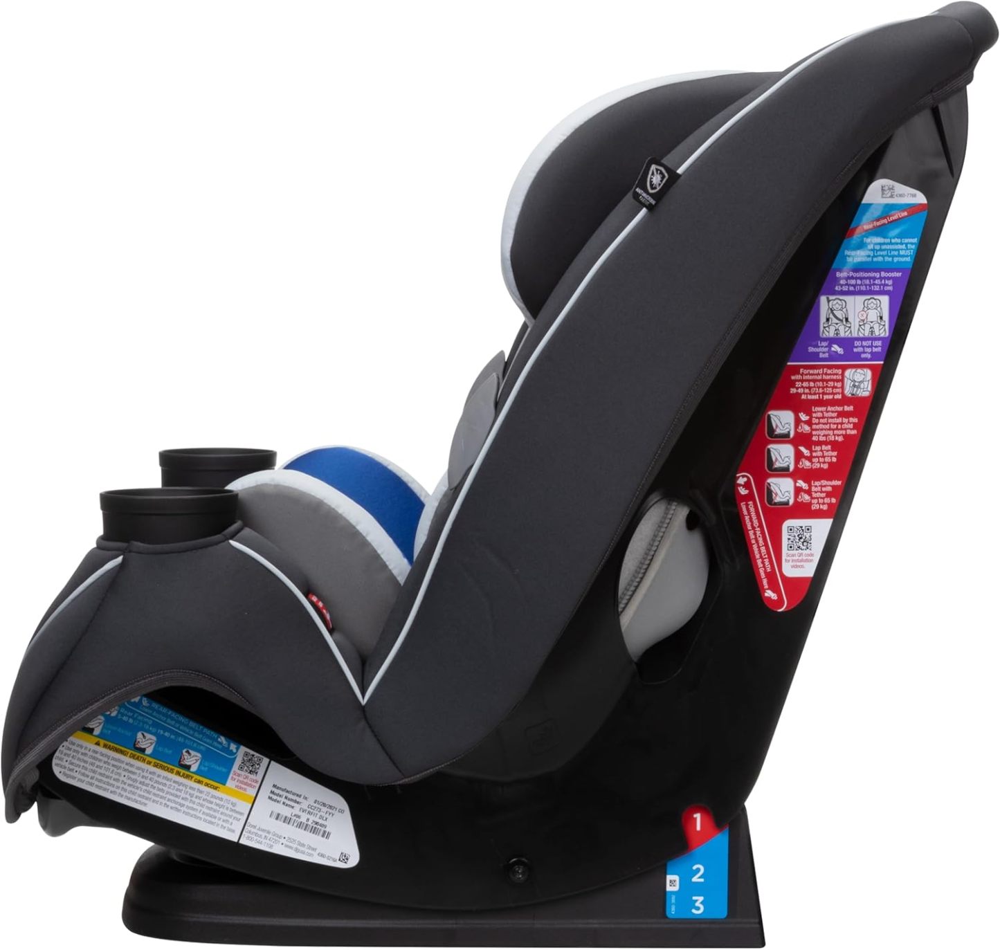 Safety1st Autoasiento Grow and Go 3 etapas, Harvest Moon, convertible, protección de impacto lateral, arnés de 5 puntos, tela lavable a máquina, apta para secadora con sistema latch y 2 portavasos.