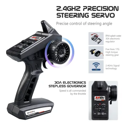 Camión todoterreno RC escala 1:16, 50 km/h: perfecto para niños