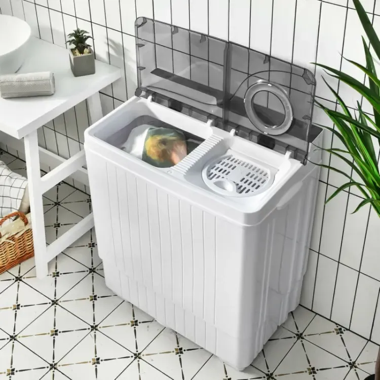 Lavadora de doble tina Costway - Capacidad de 9 kg (20 libras), diseño compacto
