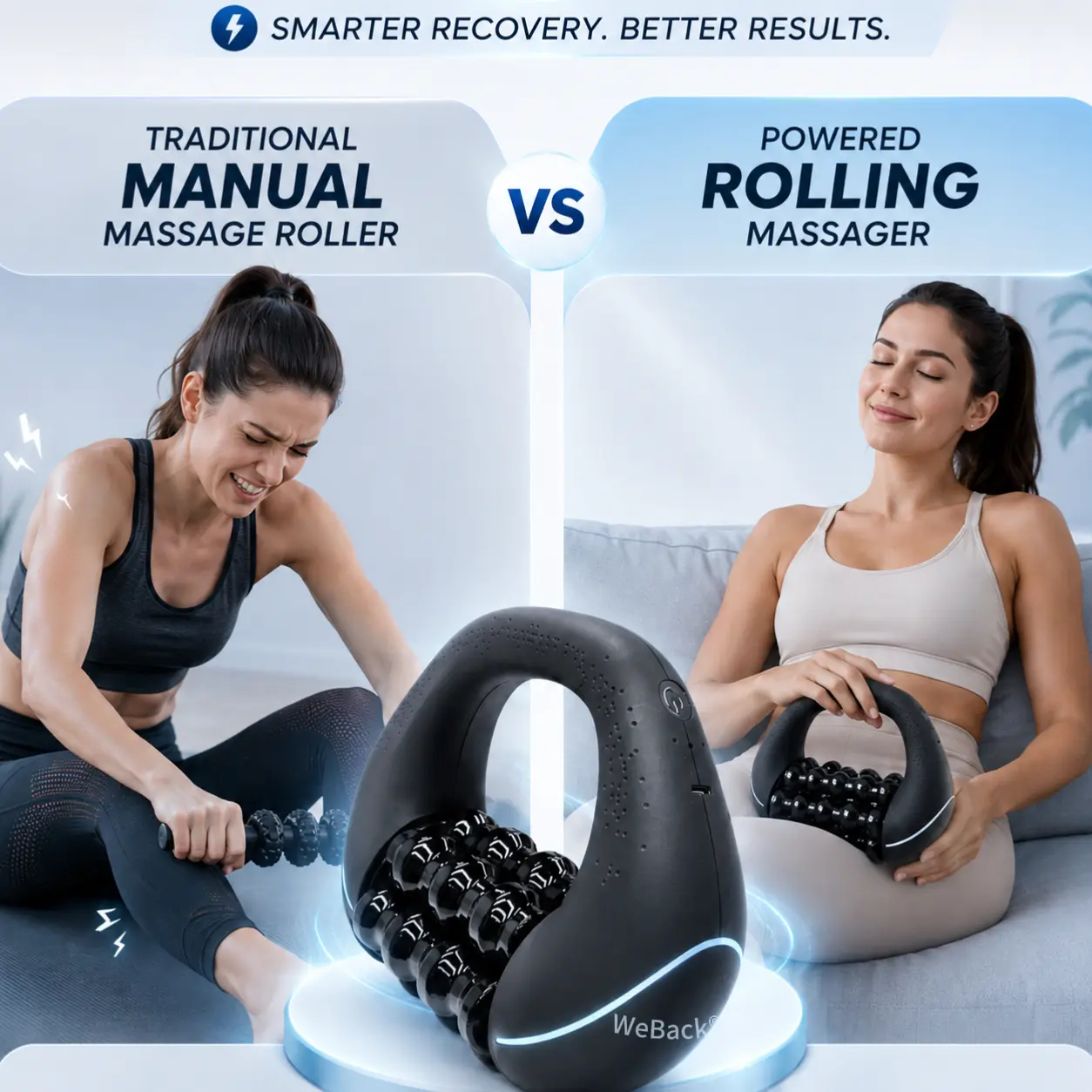 [Regalo para el Día del Padre] El masajeador eléctrico manual WeBack ofrece alivio para todo el cuerpo, actuando sobre los tejidos profundos y los músculos mediante rotación a 3 velocidades.