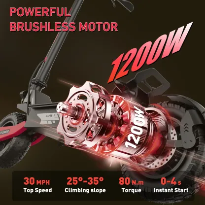 Patinete eléctrico EOEOTWO GT06 con motor de 1200 W y autonomía de 64 km.
