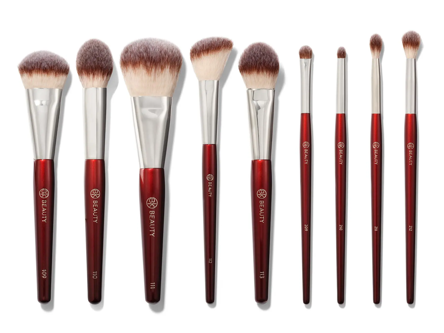 Juego de brochas de extensión BK Beauty Core Line (9 piezas) para precisión