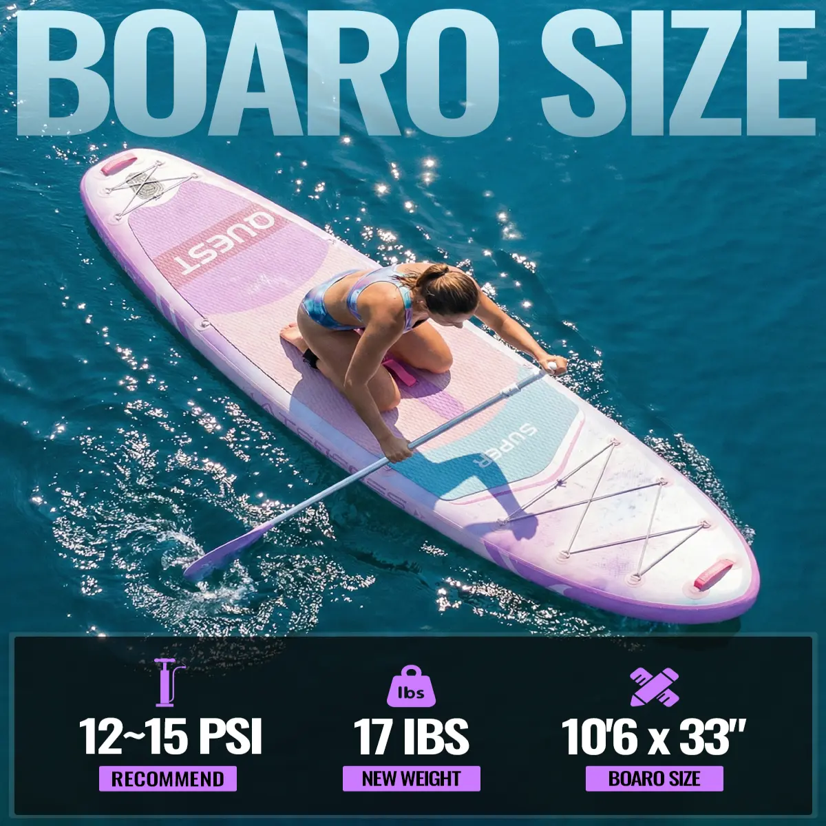[DealsForYouDays] Tabla de paddle surf inflable de 3,20 m x 84 cm, SUP extra ancha de 181 kg con cubierta de EVA antideslizante, kit de accesorios premium, estable para yoga y pesca.