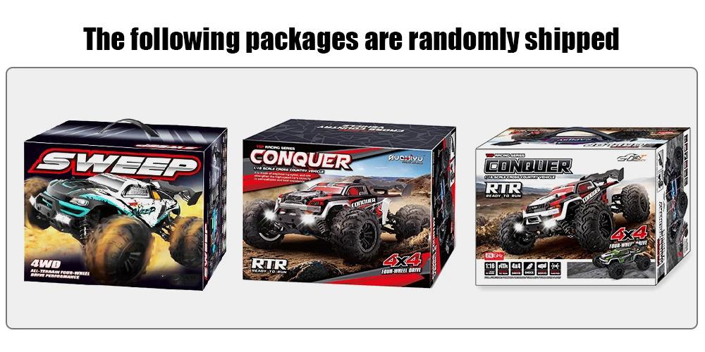 1:16 Full Scale RC Cars, 50 km/h 4WD Off-Road RC Truck with LED Front Lights and Rechargeable Batteries, High-Speed Drift Monster Truck, Perfect Birthday Gift for Kids Aged 8 and Up Remote Control Crawler Remote Control Kart