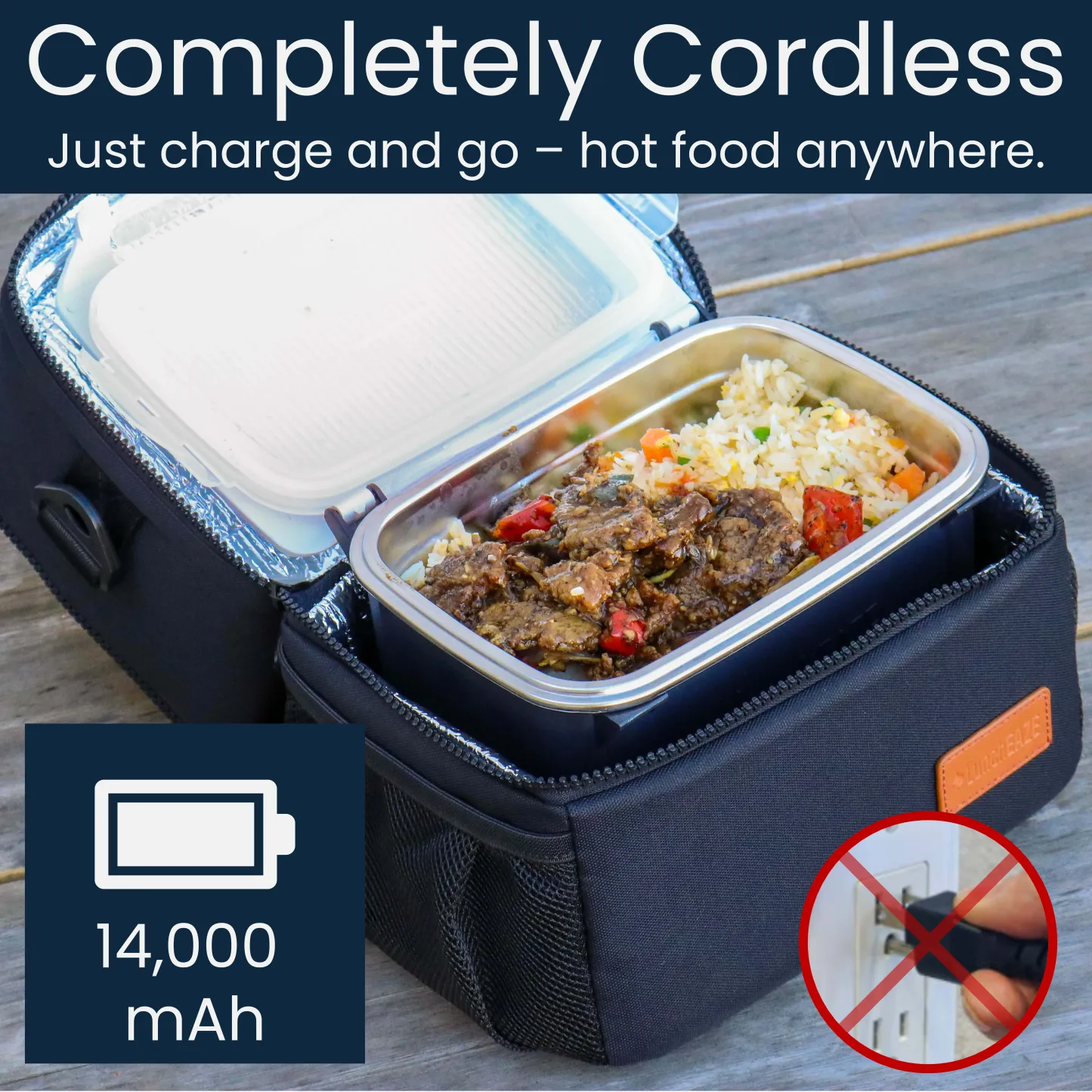 Lonchera térmica inalámbrica LunchEAZE XL – Capacidad de 6 tazas