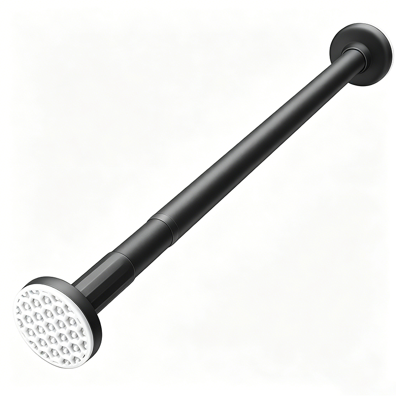 Adjustable No-drill Clothes Rail & Curtain Rod - Spring Tension Wardrobe Pipe
