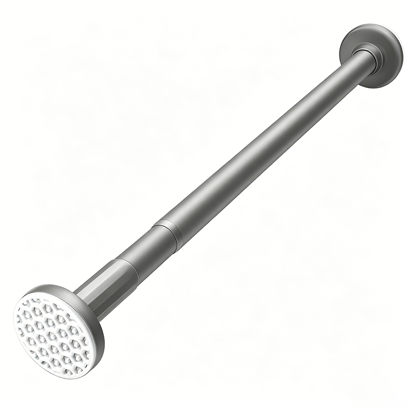 Adjustable No-drill Clothes Rail & Curtain Rod - Spring Tension Wardrobe Pipe
