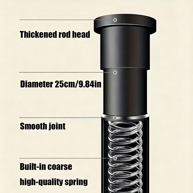 Adjustable No-drill Clothes Rail & Curtain Rod - Spring Tension Wardrobe Pipe