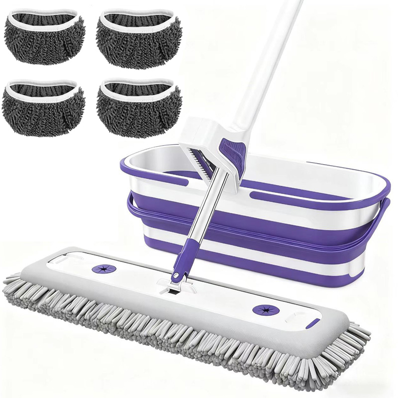 17" Reusable Chenille Mop For Home Use - Suitable For Floor And Wall Cleaning