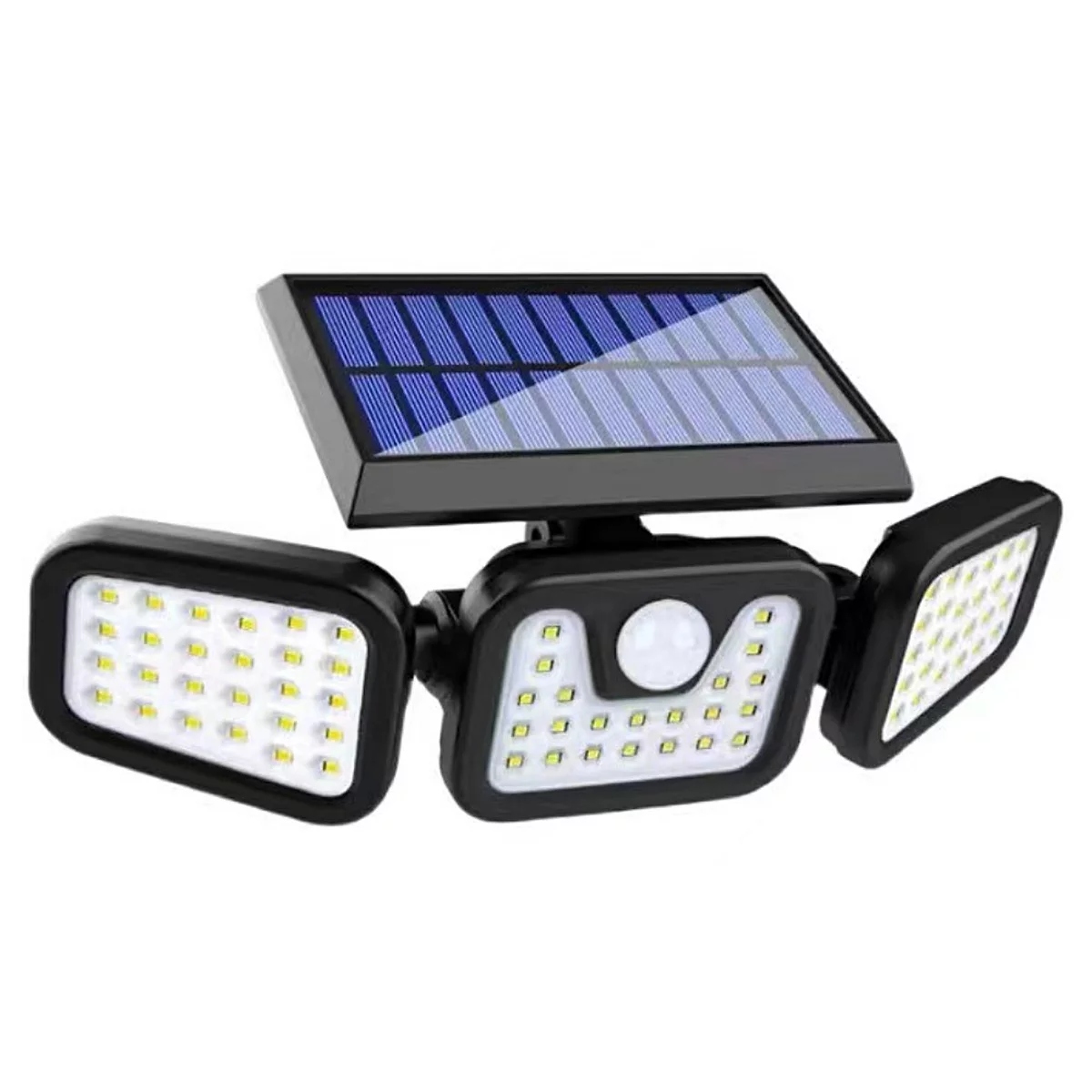 Triple Solar Light – 3-head Adjustable Solar Security Flood Light With Motion Detection