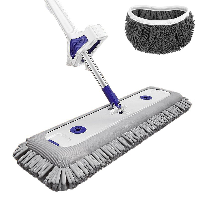 17" Reusable Chenille Mop For Home Use - Suitable For Floor And Wall Cleaning
