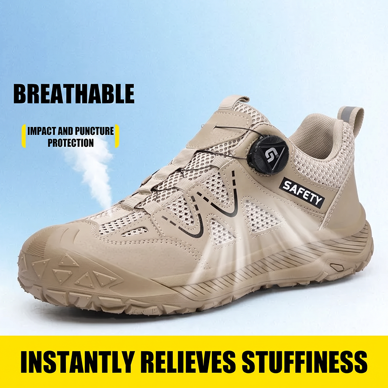 Lightweight Anti-smash Anti-puncture Breathable Insulated Safety Work Shoes With Steel Plate
