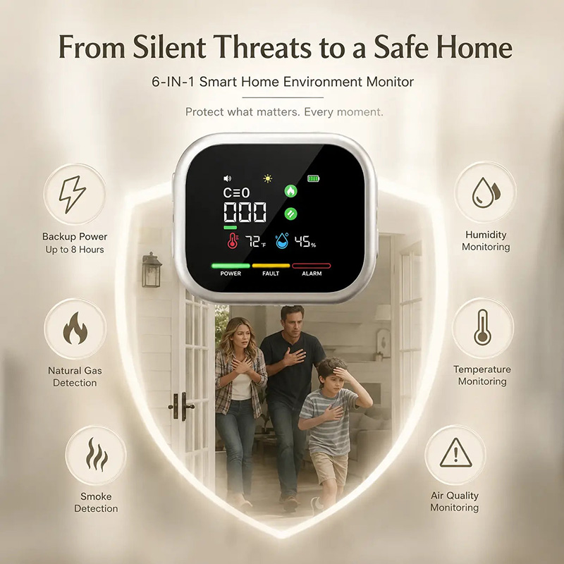 6-in-1 Smart Home Safety Detector